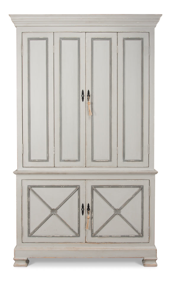 *Painted Directoire Style Cupboard by Sarreid Ltd - view 2