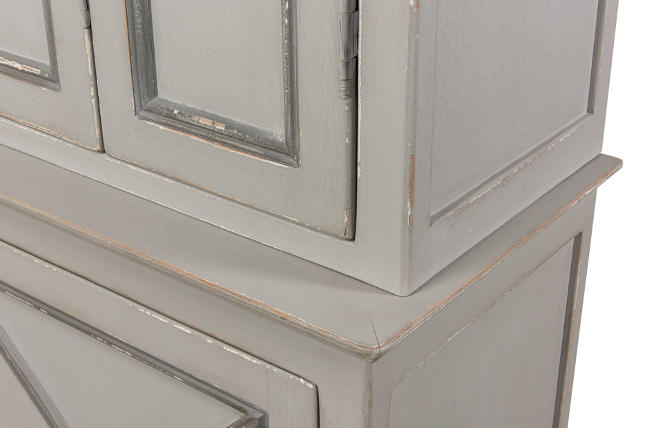 *Painted Directoire Style Cupboard by Sarreid Ltd - view 5