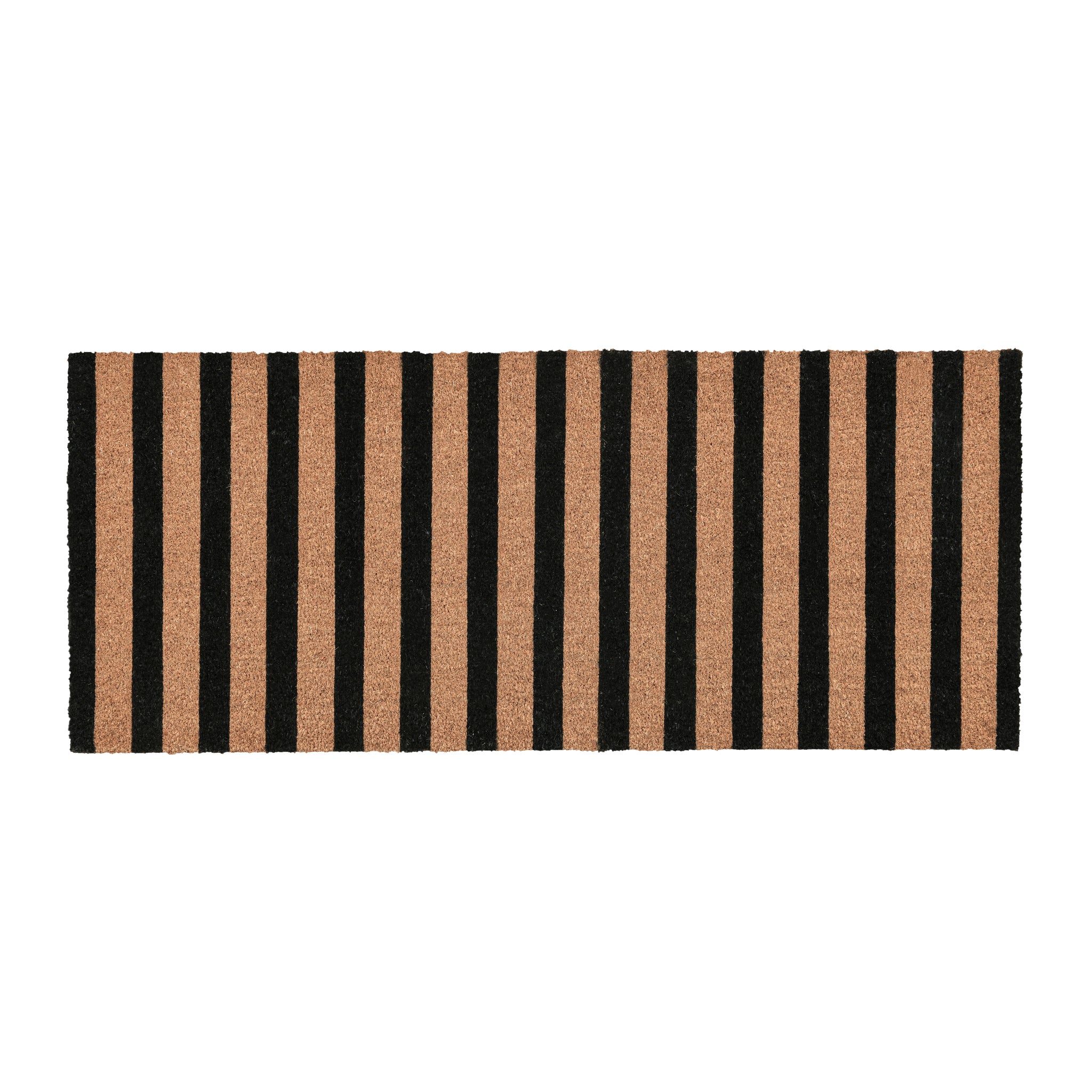 Striped Doormat 24x57 - Black/Natural - 24"x57"