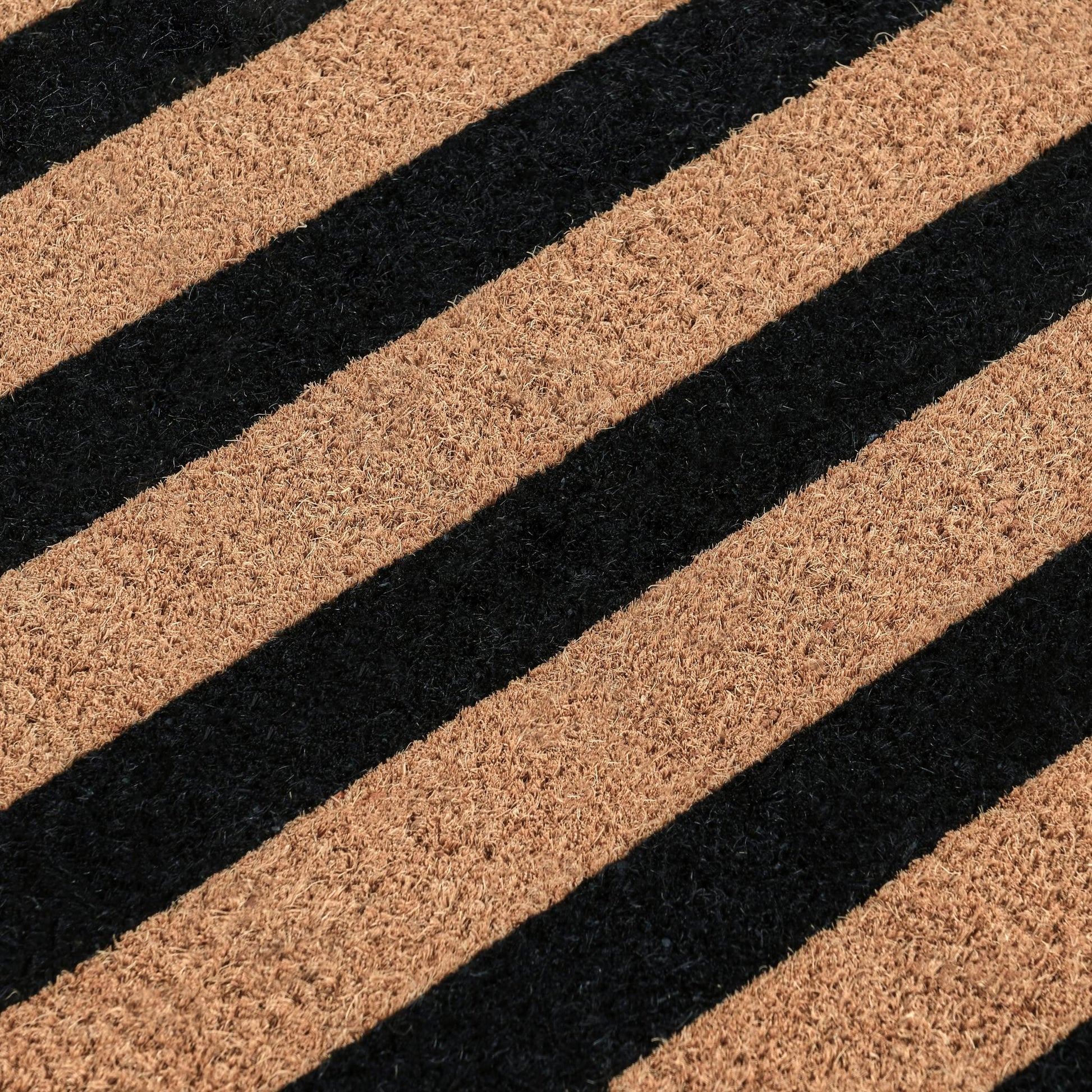 Striped Doormat 24x57 - Black/Natural - 24"x57"