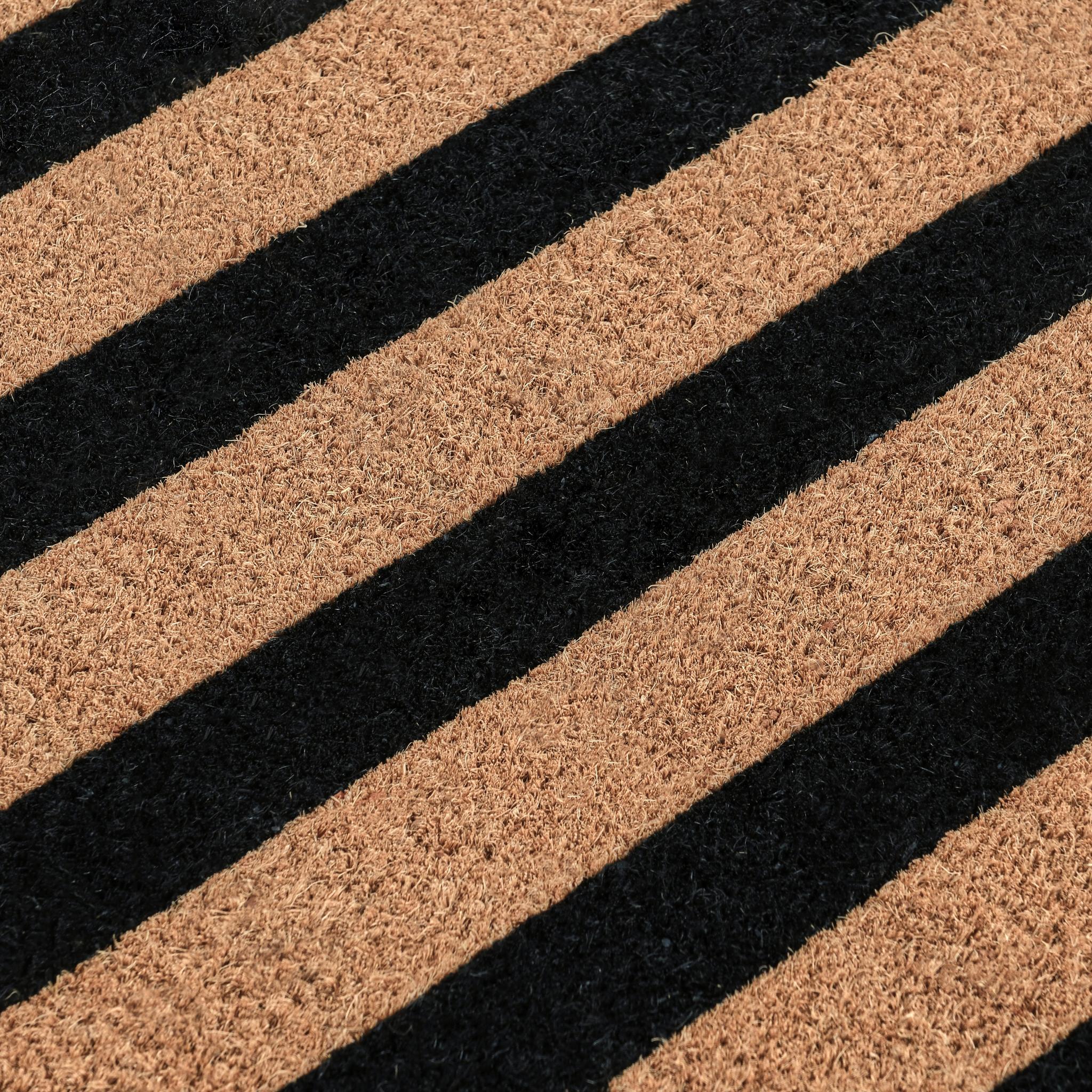 Striped Doormat 24x57 - Black/Natural - 24"x57"
