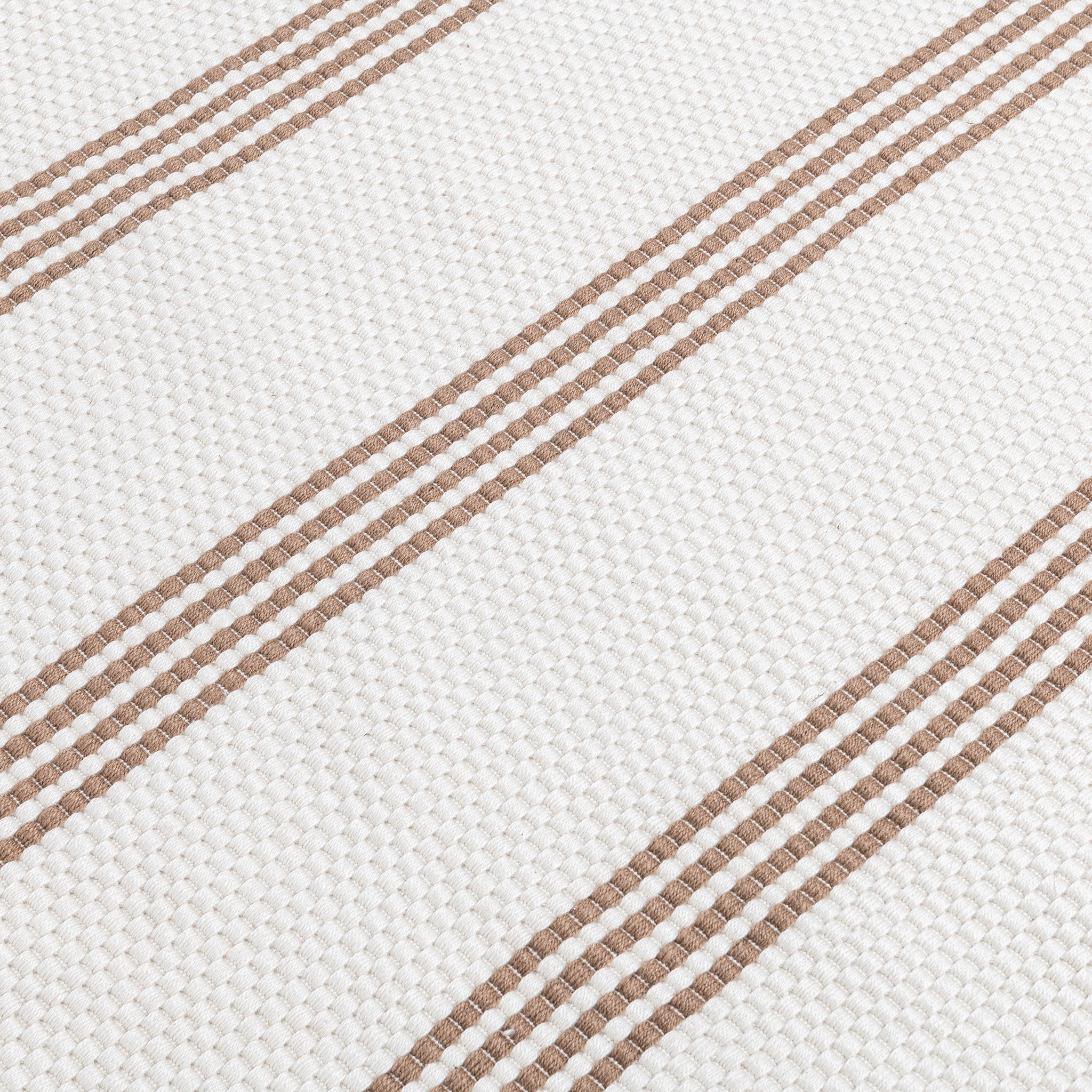 Performance Sorrento Stripe Rug - Ivory/Coconut Brown - 2'x3'