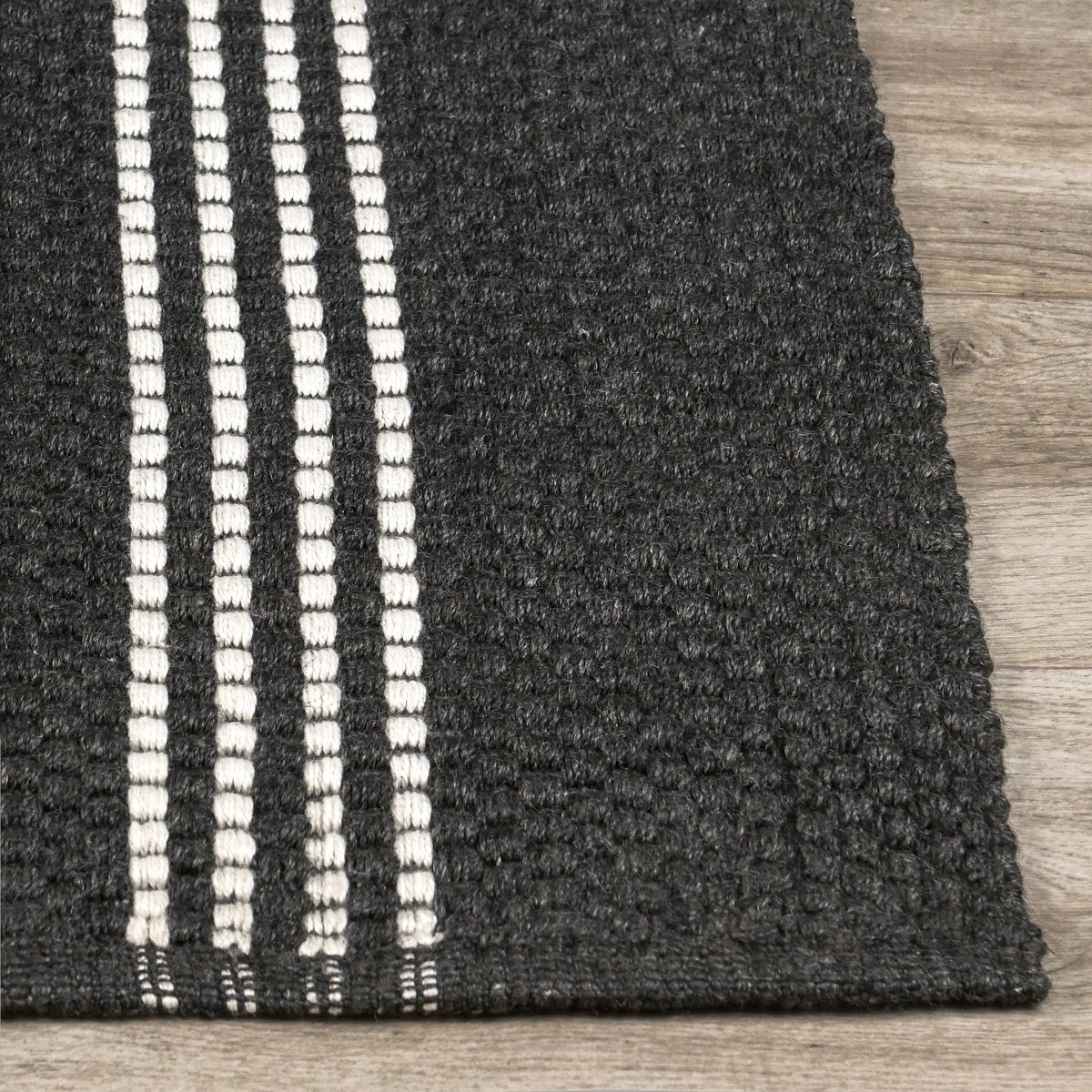 Performance Sorrento Stripe Rug - Charcoal/Ivory - 2.6'x8'