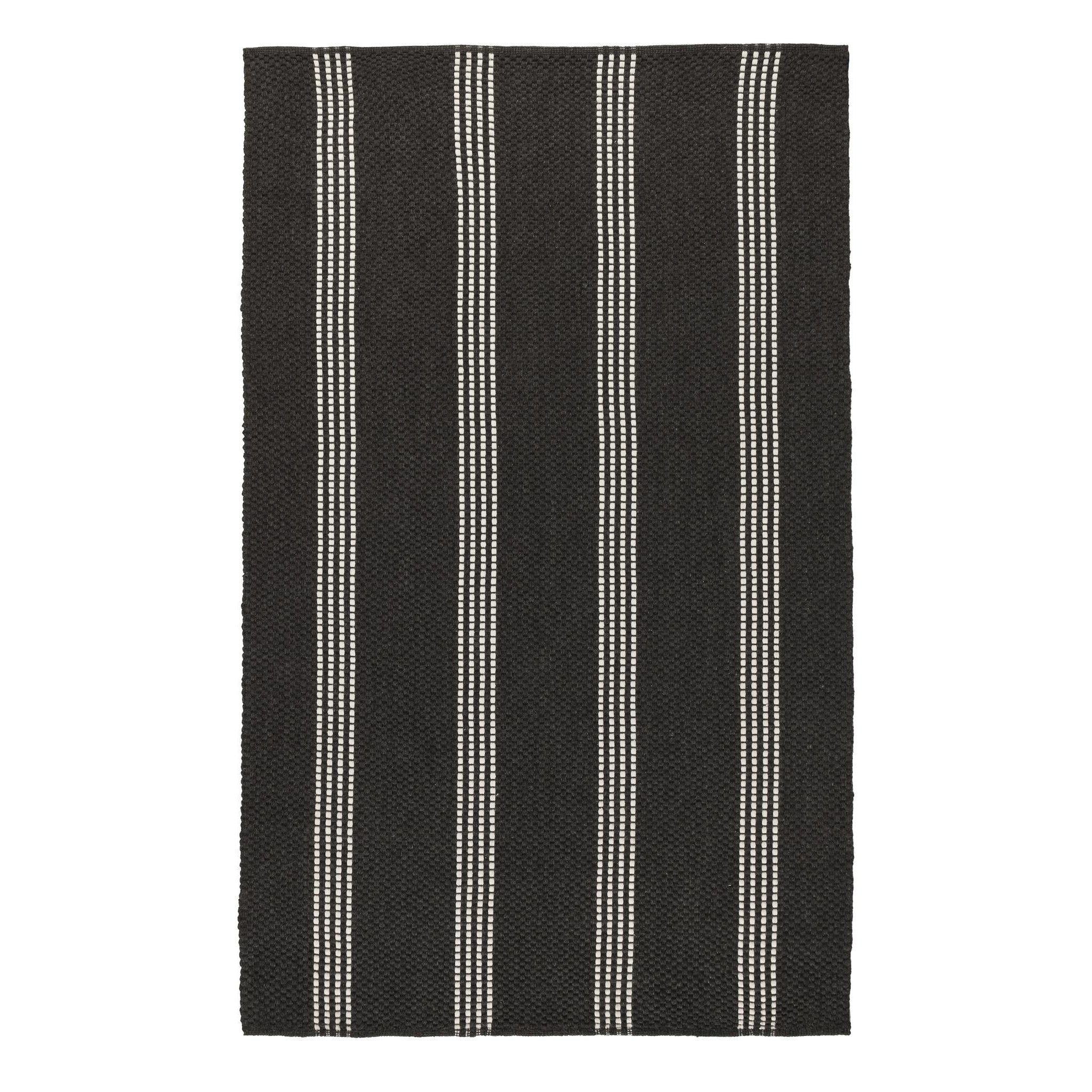 Performance Sorrento Stripe Rug - Charcoal/Ivory - 2.6'x8'