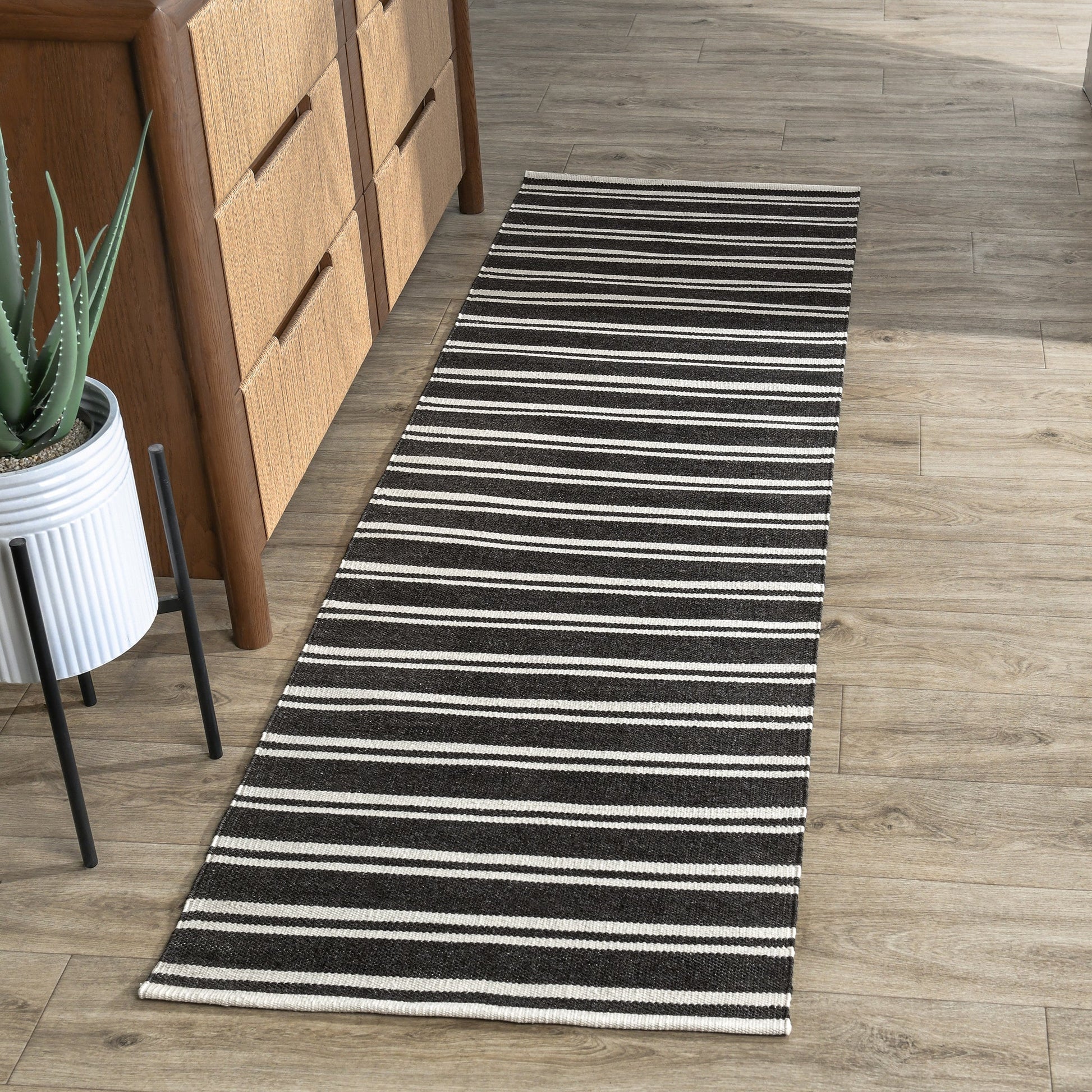 Performance Palma Stripe Rug - Charcoal/Ivory - 2'x3'