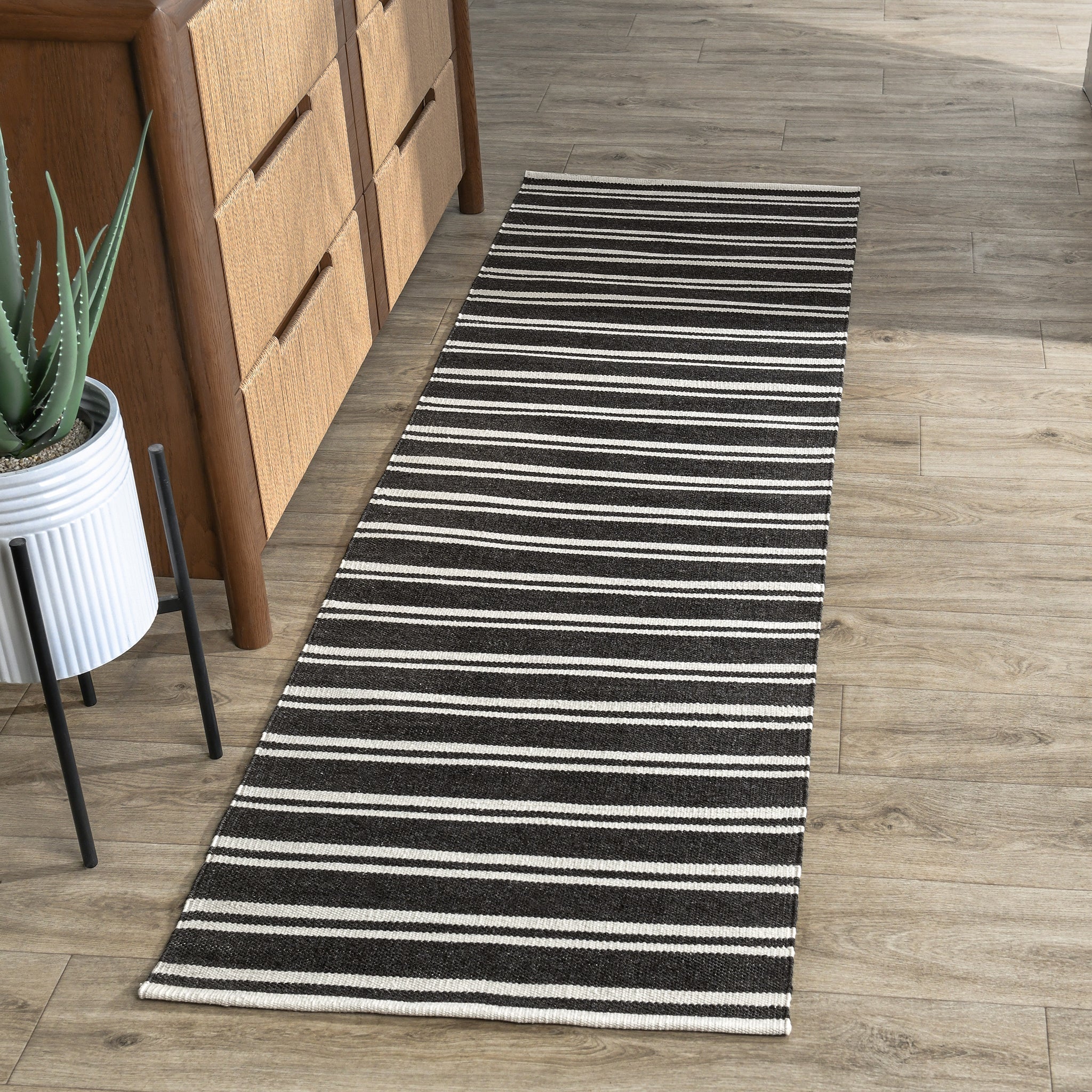 Performance Palma Stripe Rug - Charcoal/Ivory - 2'x3'