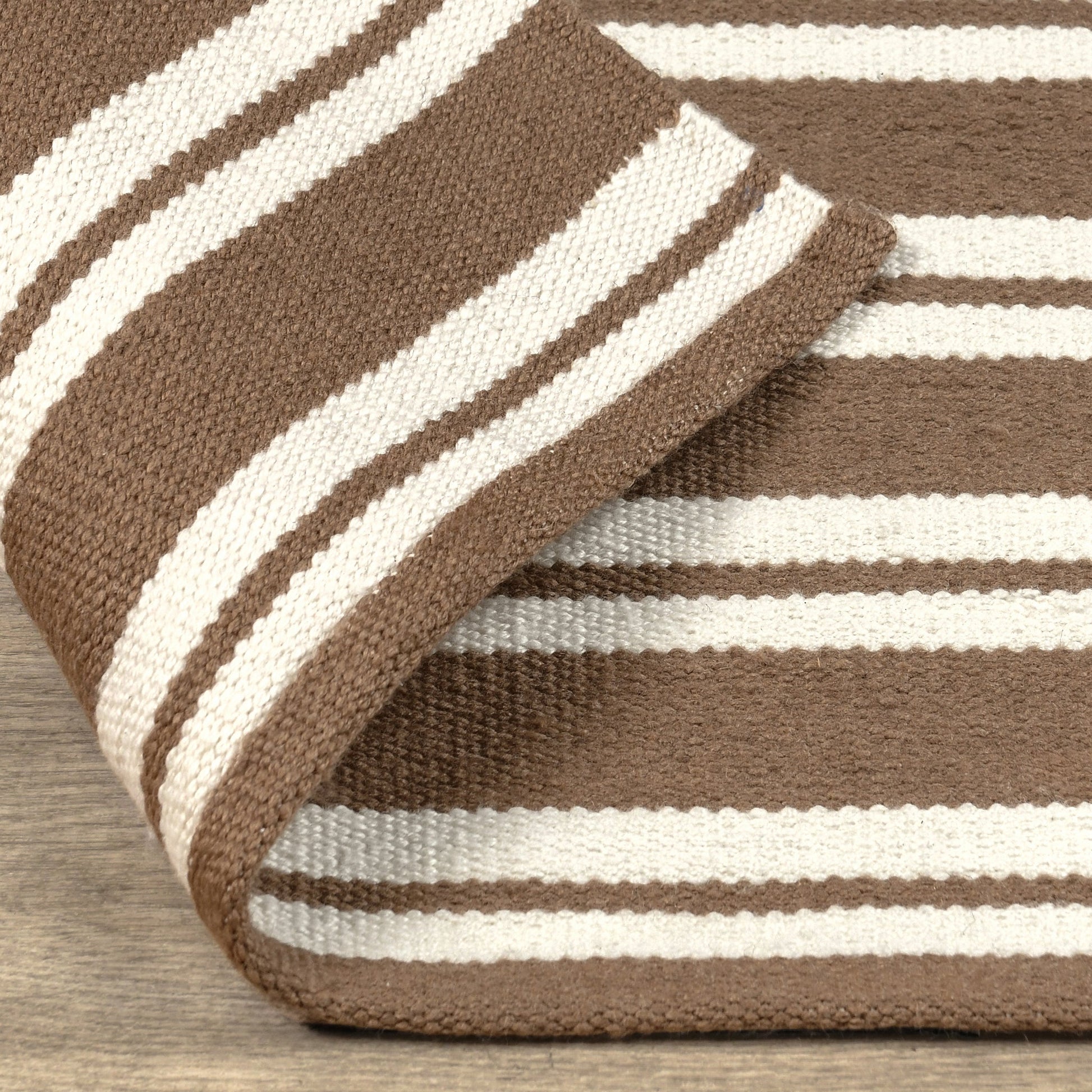 Performance Palma Stripe Rug - Coconut Brown/Ivory - 2.6'x8'