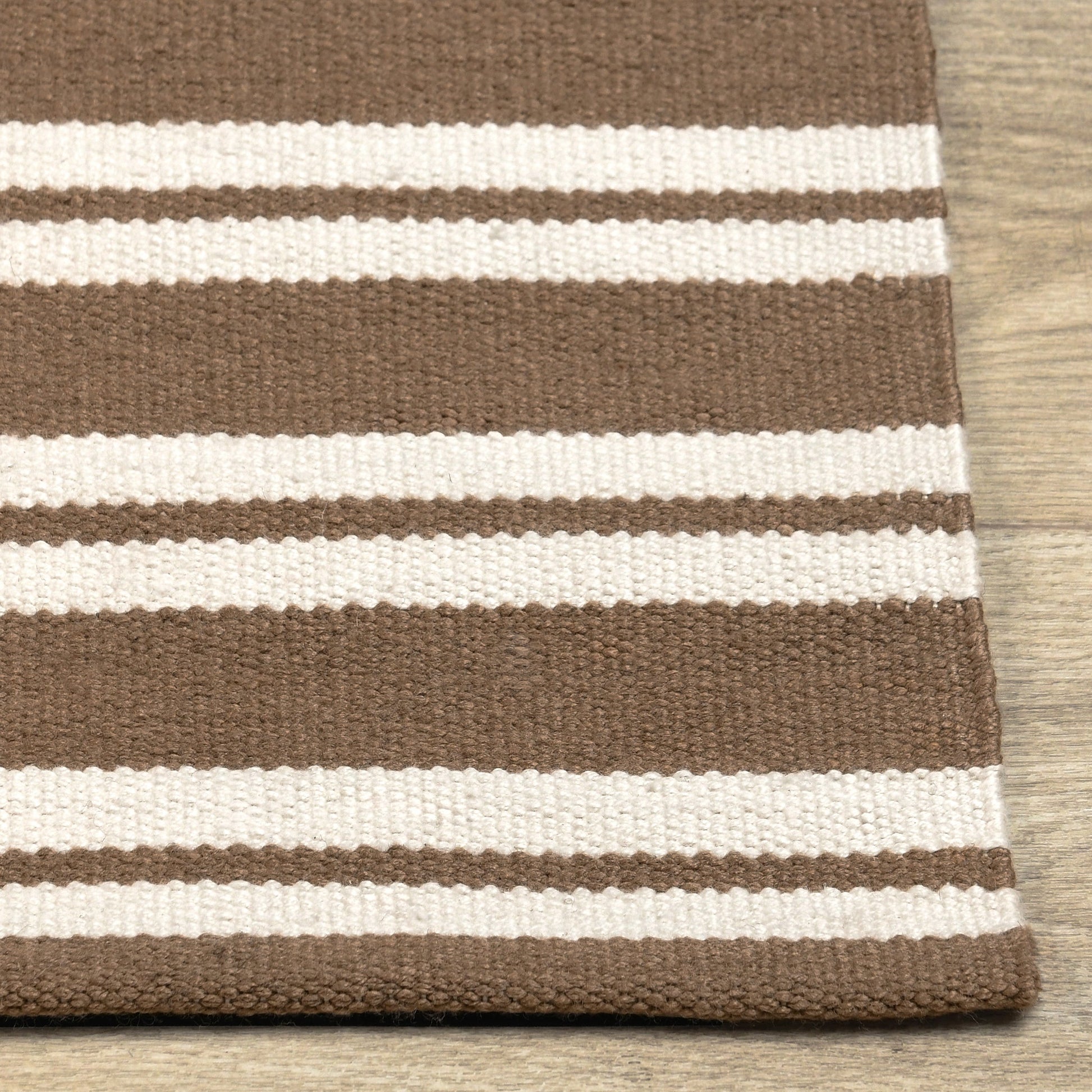 Performance Palma Stripe Rug - Coconut Brown/Ivory - 2.6'x8'