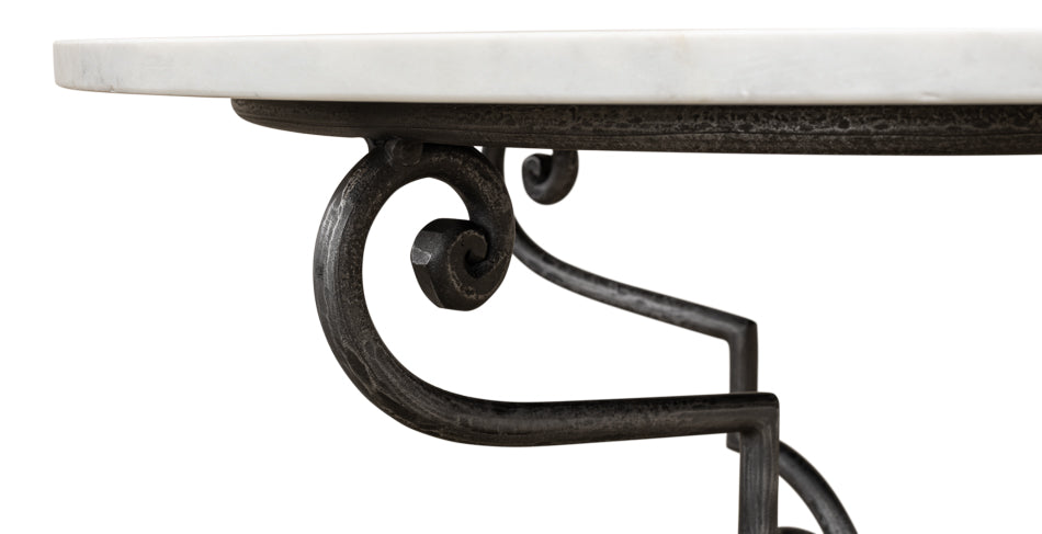 The French Iron And Marble Table by Sarreid Ltd - view 8
