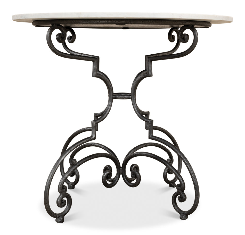 The French Iron And Marble Table by Sarreid Ltd - view 10