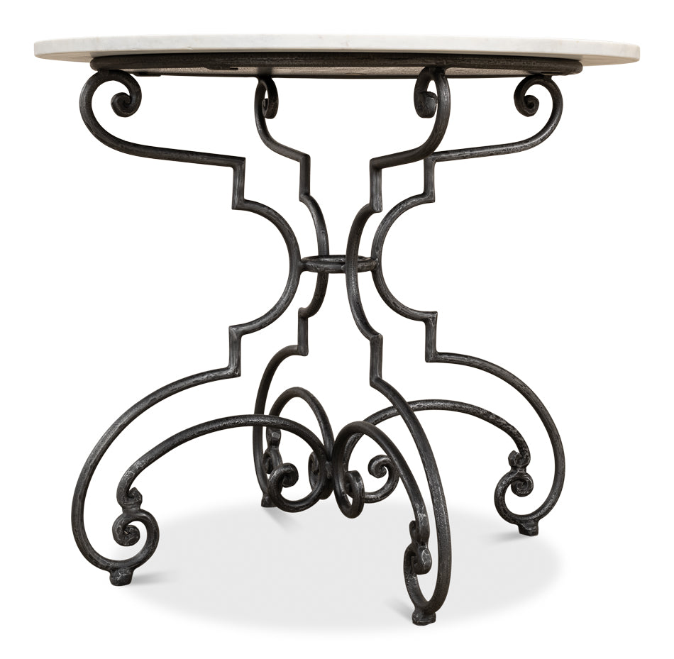 The French Iron And Marble Table by Sarreid Ltd - view 11