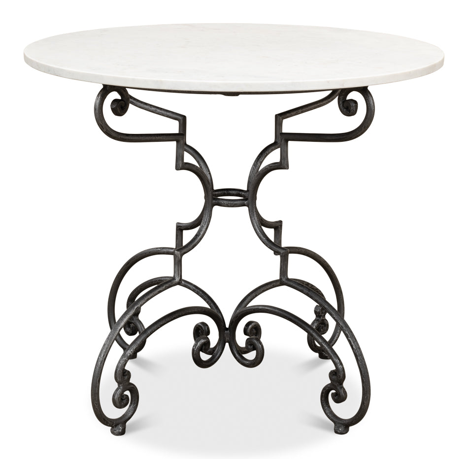 The French Iron And Marble Table by Sarreid Ltd - view 3