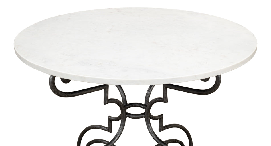 The French Iron And Marble Table by Sarreid Ltd - view 5