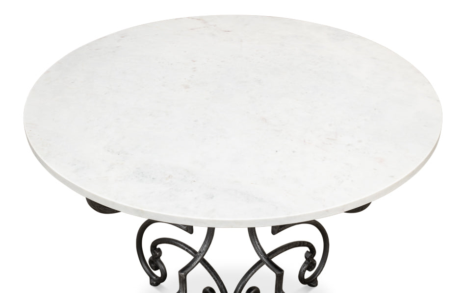 The French Iron And Marble Table by Sarreid Ltd - view 6