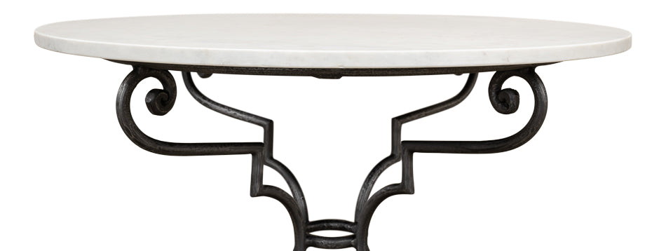 The French Iron And Marble Table by Sarreid Ltd - view 7