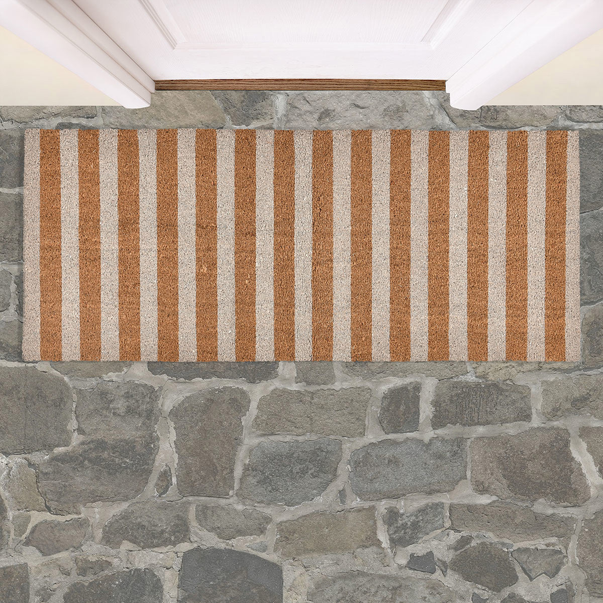 Striped Doormat 24x57 - Ivory/Natural - 24"x57"