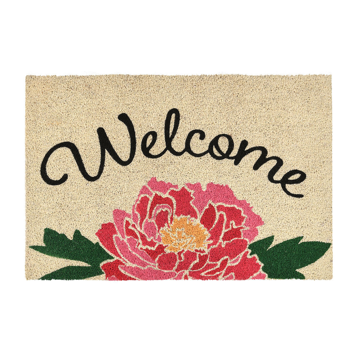 Welcome Doormat 24x36 - Peony