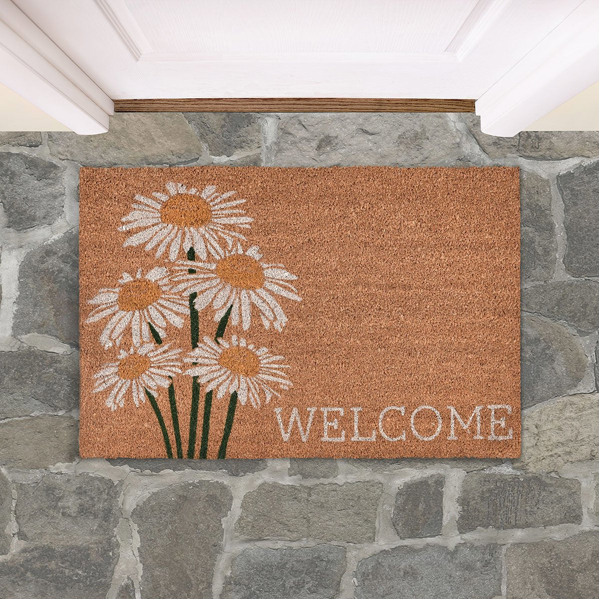 Welcome Doormat 24x36 - Peony