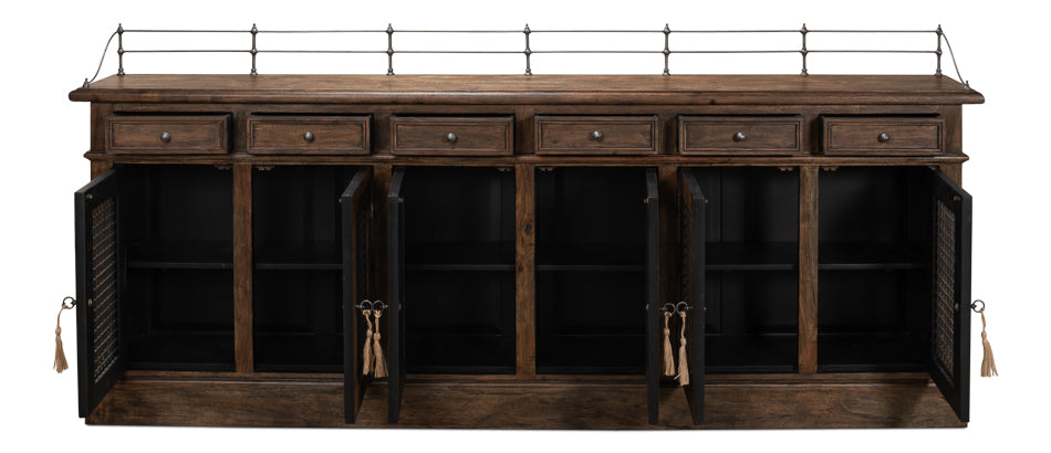 Covent Gardens Sideboard, Old Stain by Sarreid Ltd - view 4