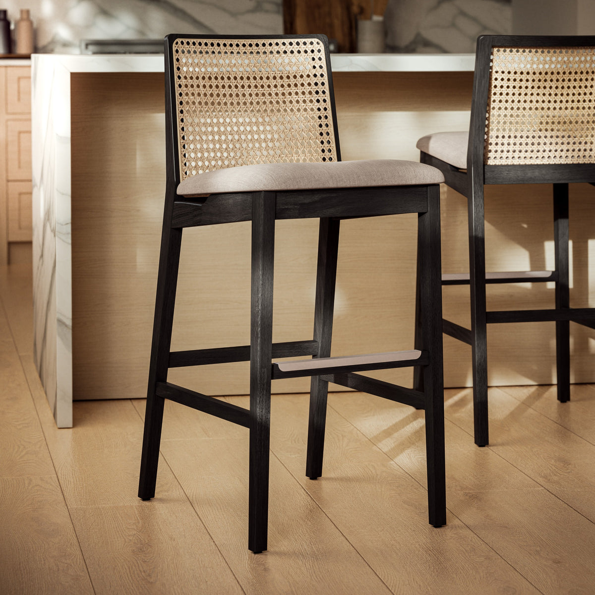 Nardia Cane Counter Stool by Urbia - detail 8