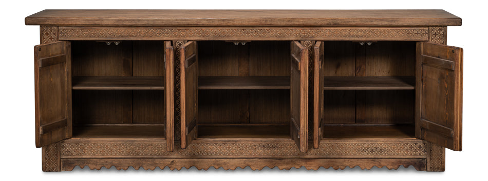 Nader Persian Burnt Brown Sideboard by Sarreid Ltd - view 3