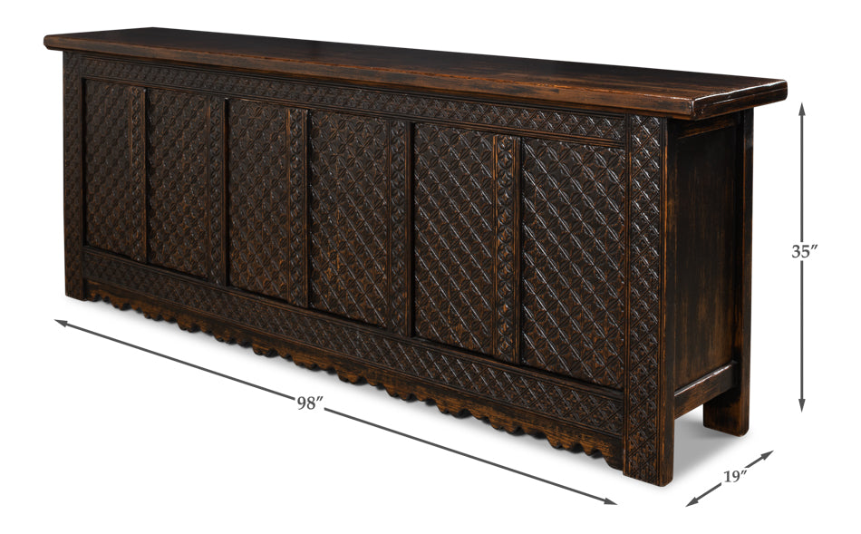 Persian Black Sideboard by Sarreid Ltd - view 6