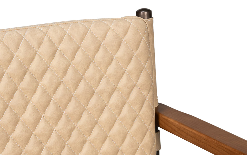 The Harley Chair, Cappuccino White Lthr by Sarreid Ltd - view 8
