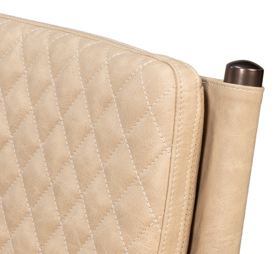 The Harley Chair, Cappuccino White Lthr by Sarreid Ltd - view 9