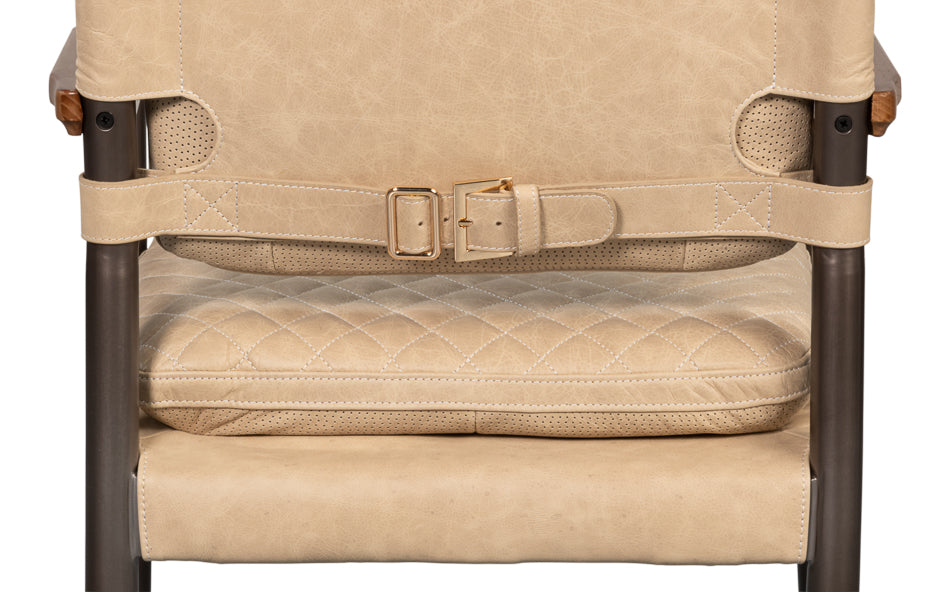 The Harley Chair, Cappuccino White Lthr by Sarreid Ltd - view 11