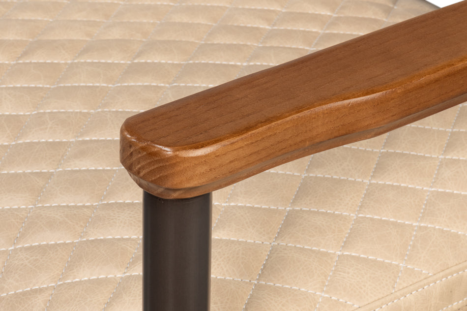 The Harley Chair, Cappuccino White Lthr by Sarreid Ltd - view 6
