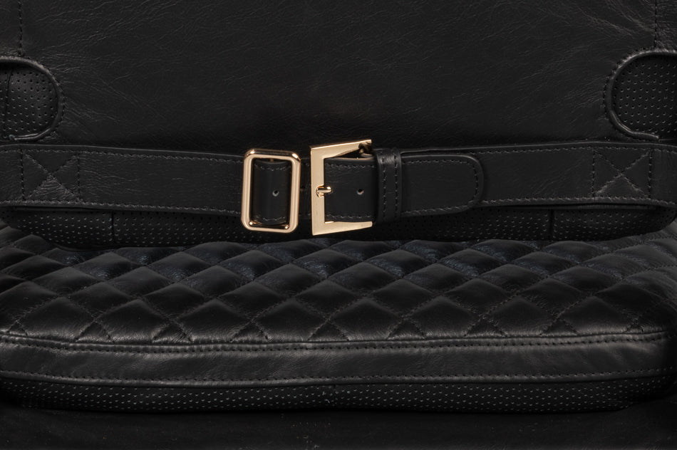 The Harley Chair, Onyx Black Leather by Sarreid Ltd - view 11