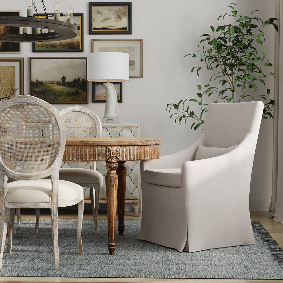 Skirted Arm Chair by Sarreid Ltd - view 11