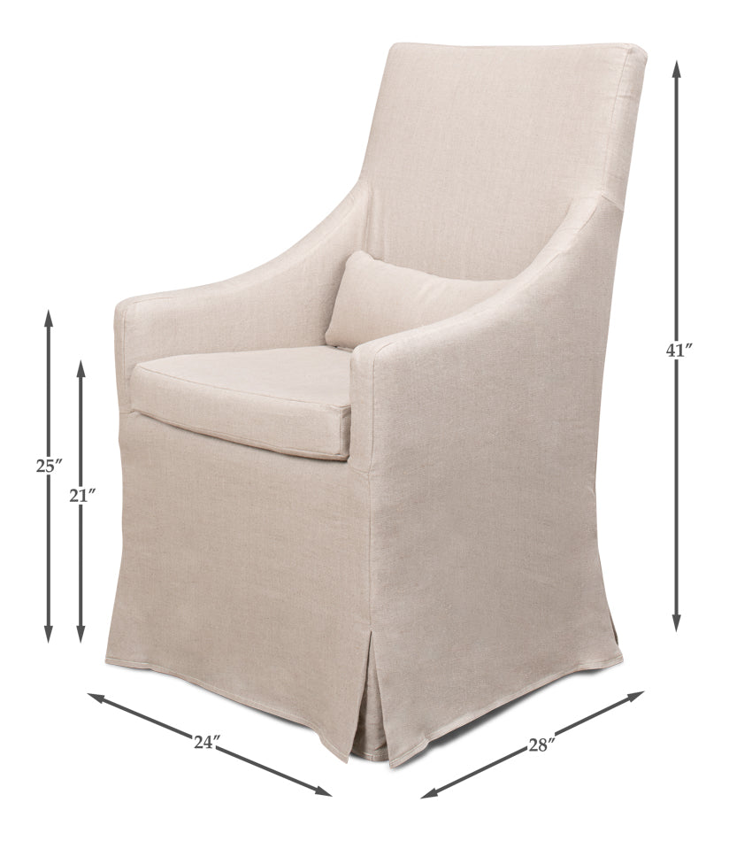 Skirted Arm Chair by Sarreid Ltd - view 6