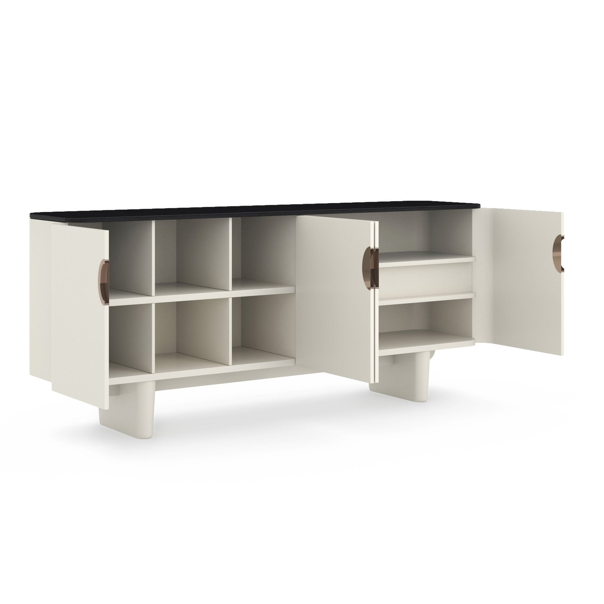 Paragon Sideboard Blanc Gloss 78.25" by Caracole - view 6