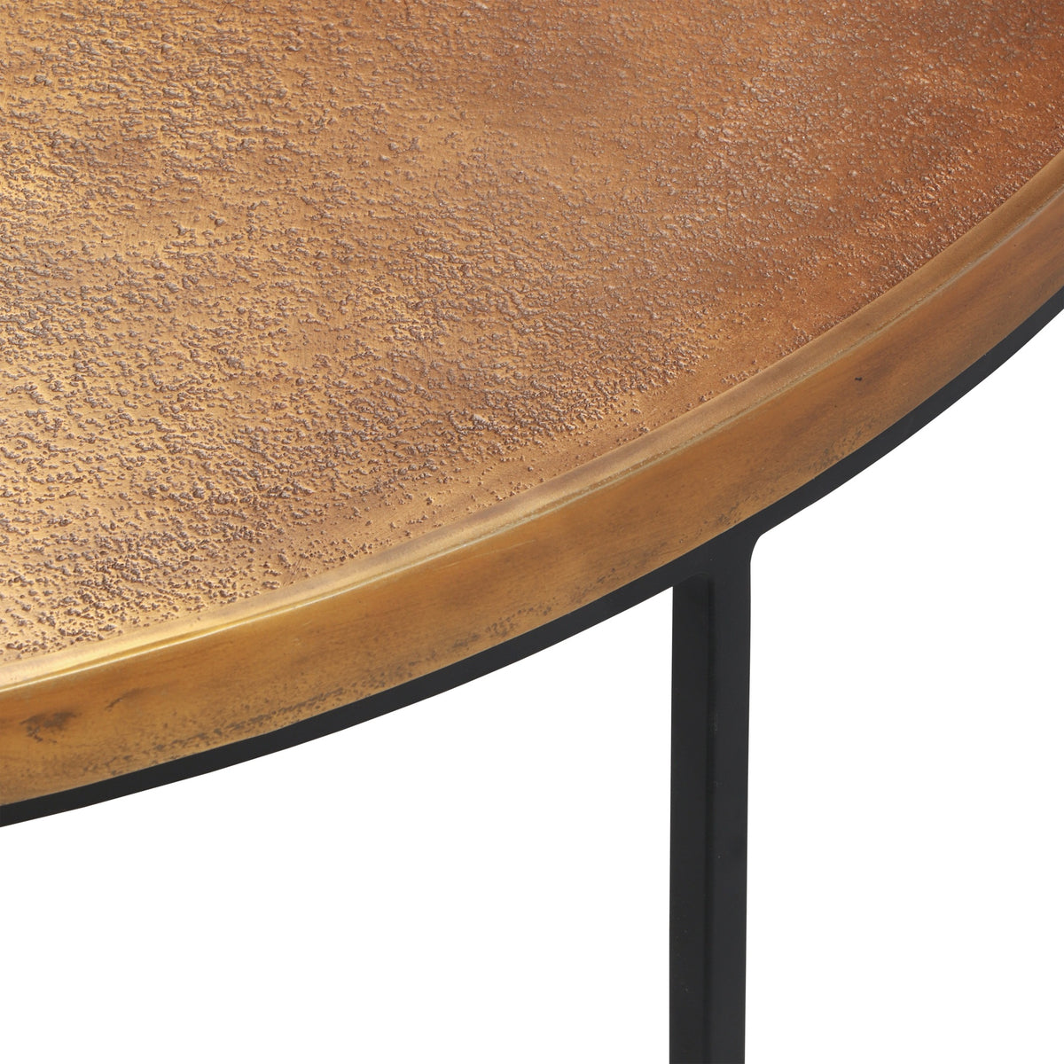 Elements Sana Coffee Table Antique Brass Top - Black Frame by Urbia - detail 4
