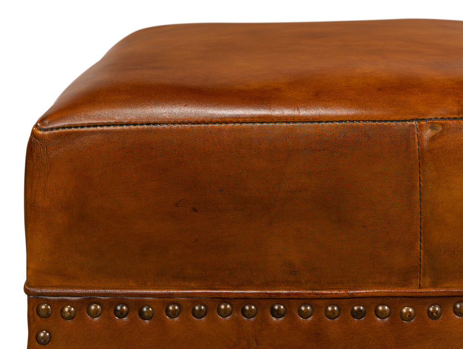 Giuseppe Footstool, Light Brown by Sarreid Ltd - view 12