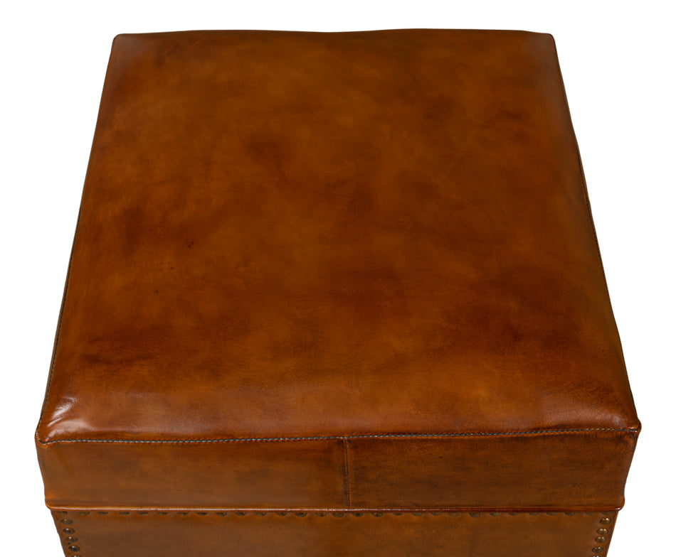 Giuseppe Footstool, Light Brown by Sarreid Ltd - view 6