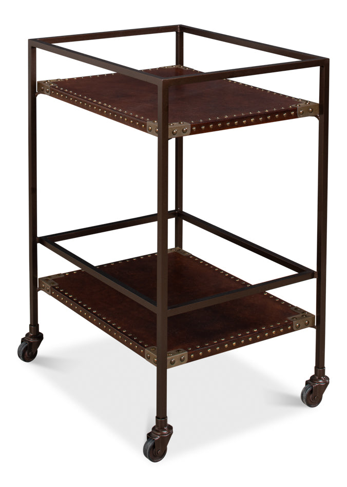 Trolley Side Table by Sarreid Ltd - view 3