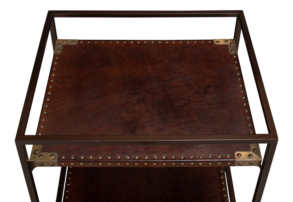 Trolley Side Table by Sarreid Ltd - view 5