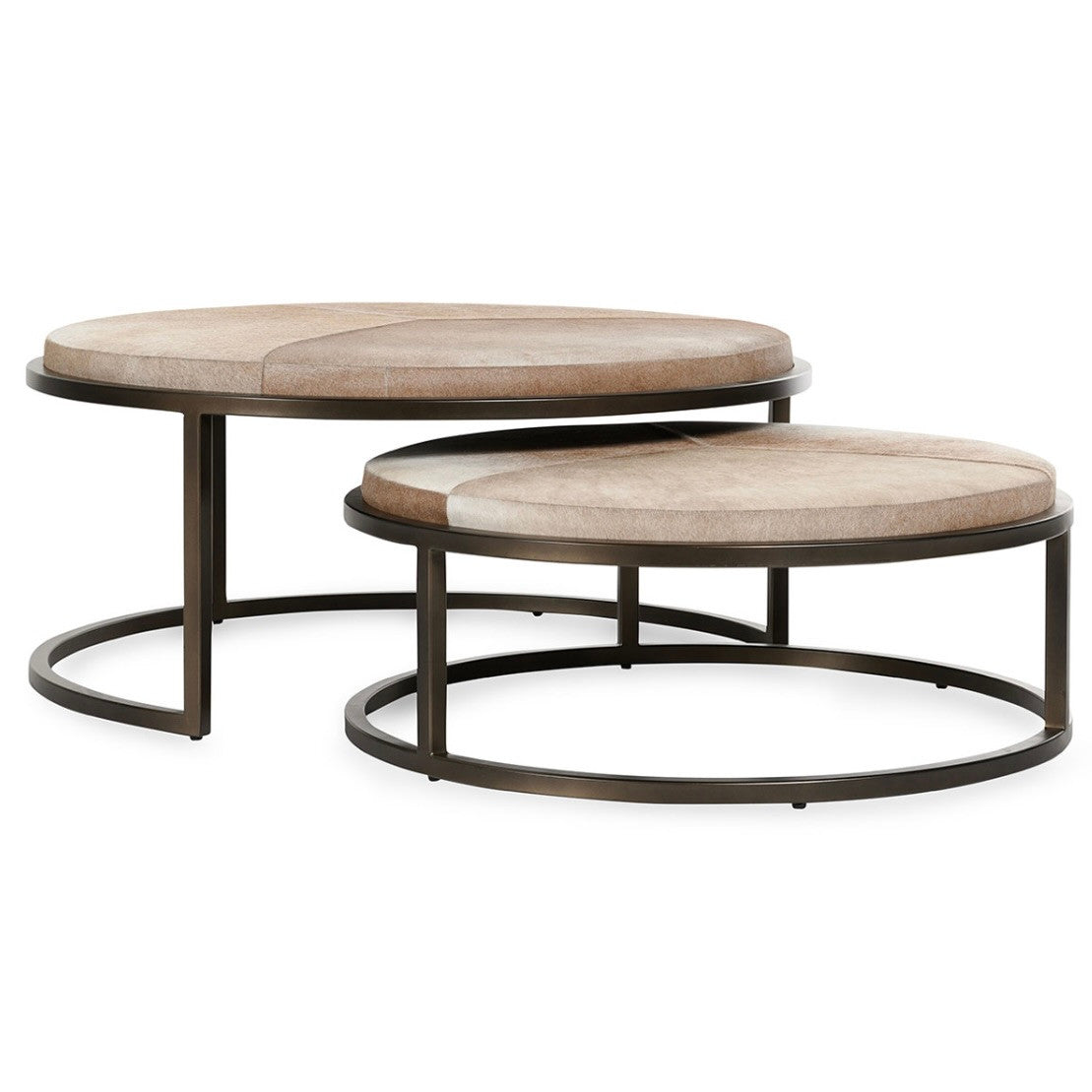 Hayward Blonde Hide Set of 2 Nesting Coffee Tables