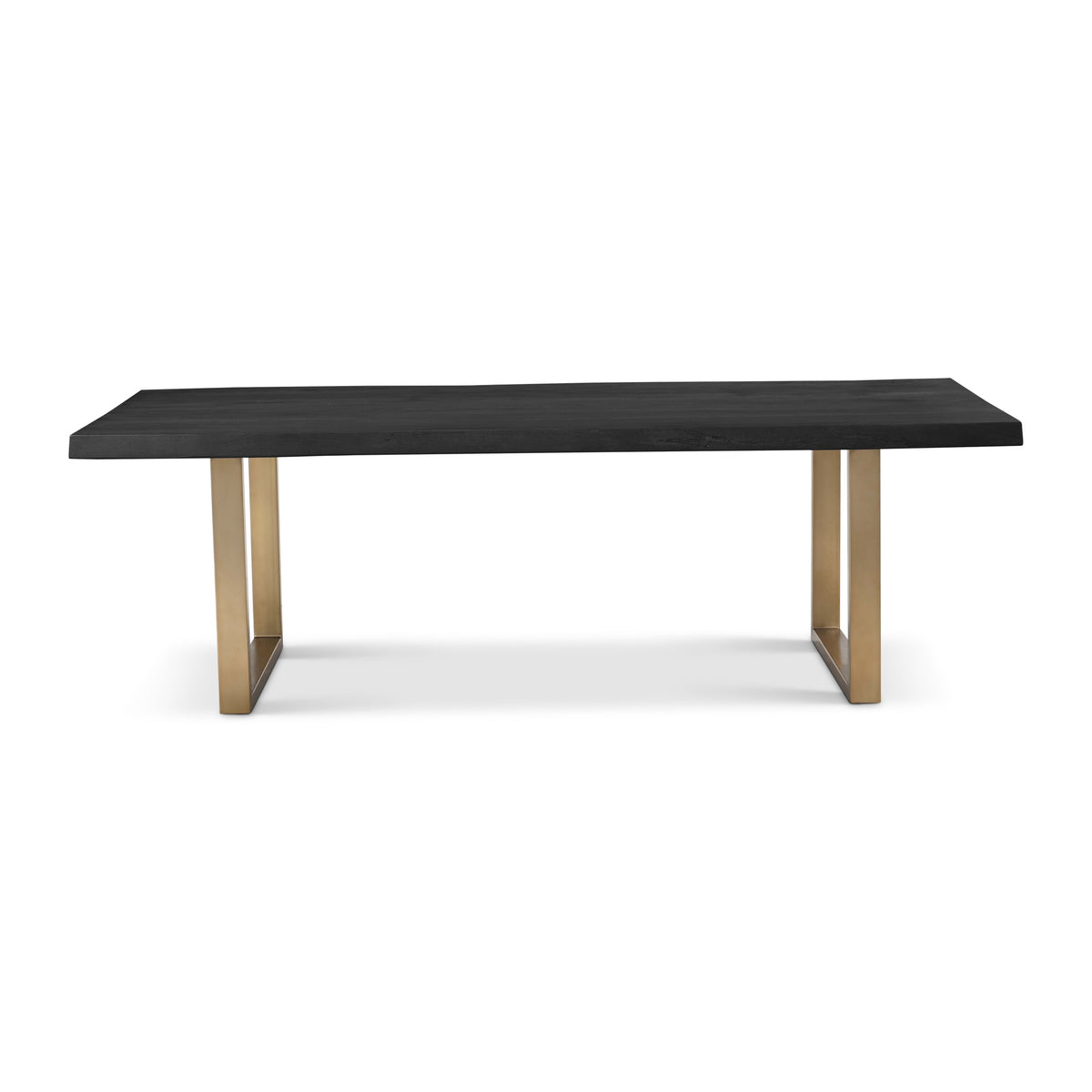 Brooks Dining Table U Base 40" x 92" Ebonized Top - Brass Base by Urbia - product view