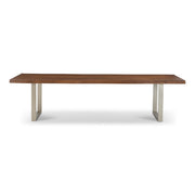 Brooks Dining Table U Base 40" x 116" Americano Top - Pewter Base by Urbia - product view
