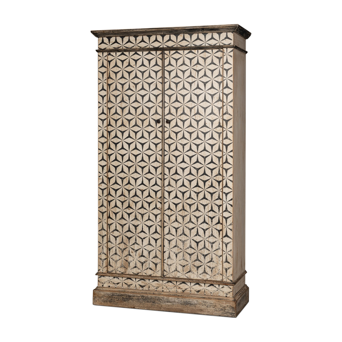 Marrakesh Black Painted Cabinet by Sarreid Ltd