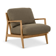 Carmelo Accent Chair Natural, Forest Green by Urbia - product view