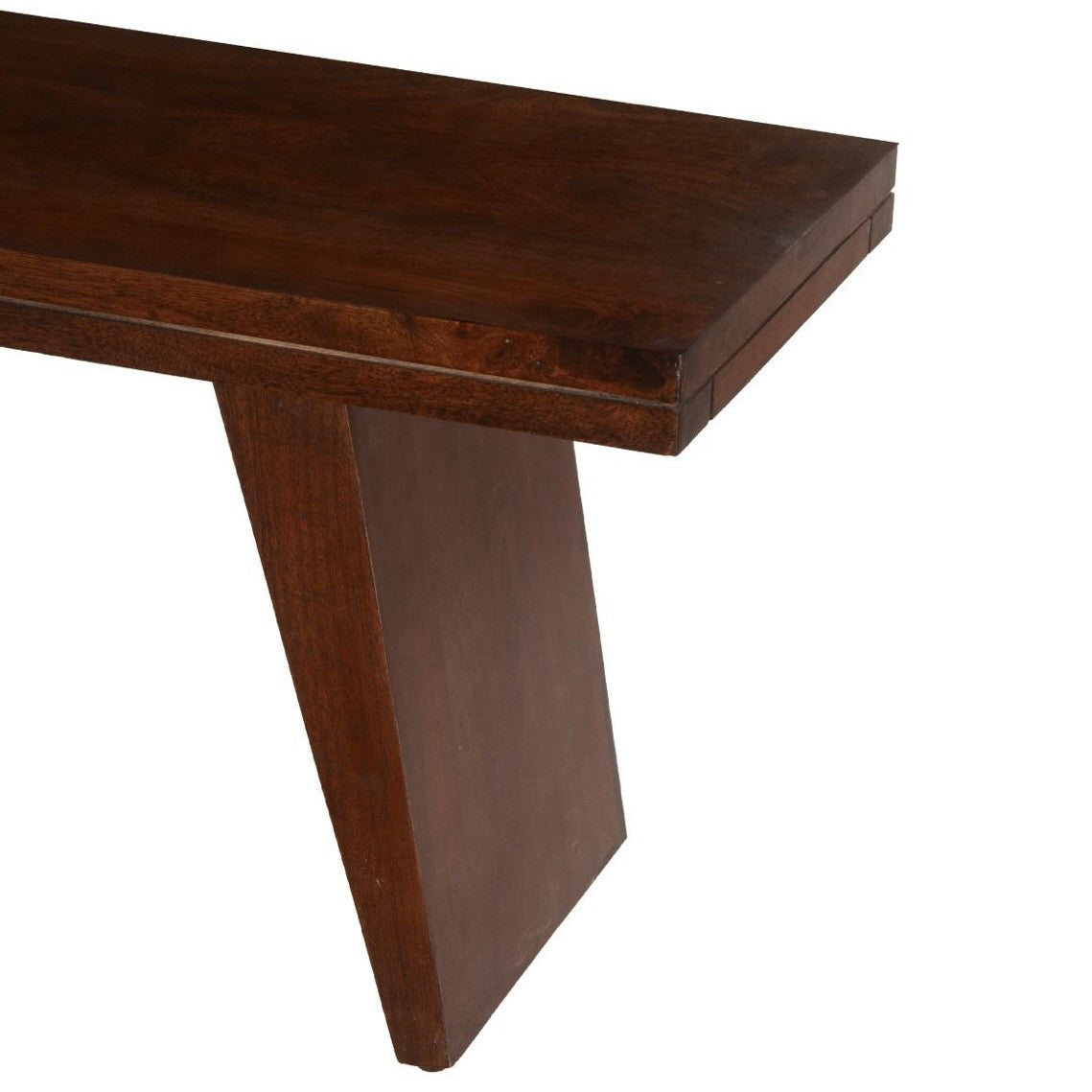 Willow Solid Wood Dining Bench 70" Matte Brown