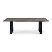 Brooks Dining Table U Base 40" x 92" Sandblasted Grey Top - Black Base by Urbia - product view