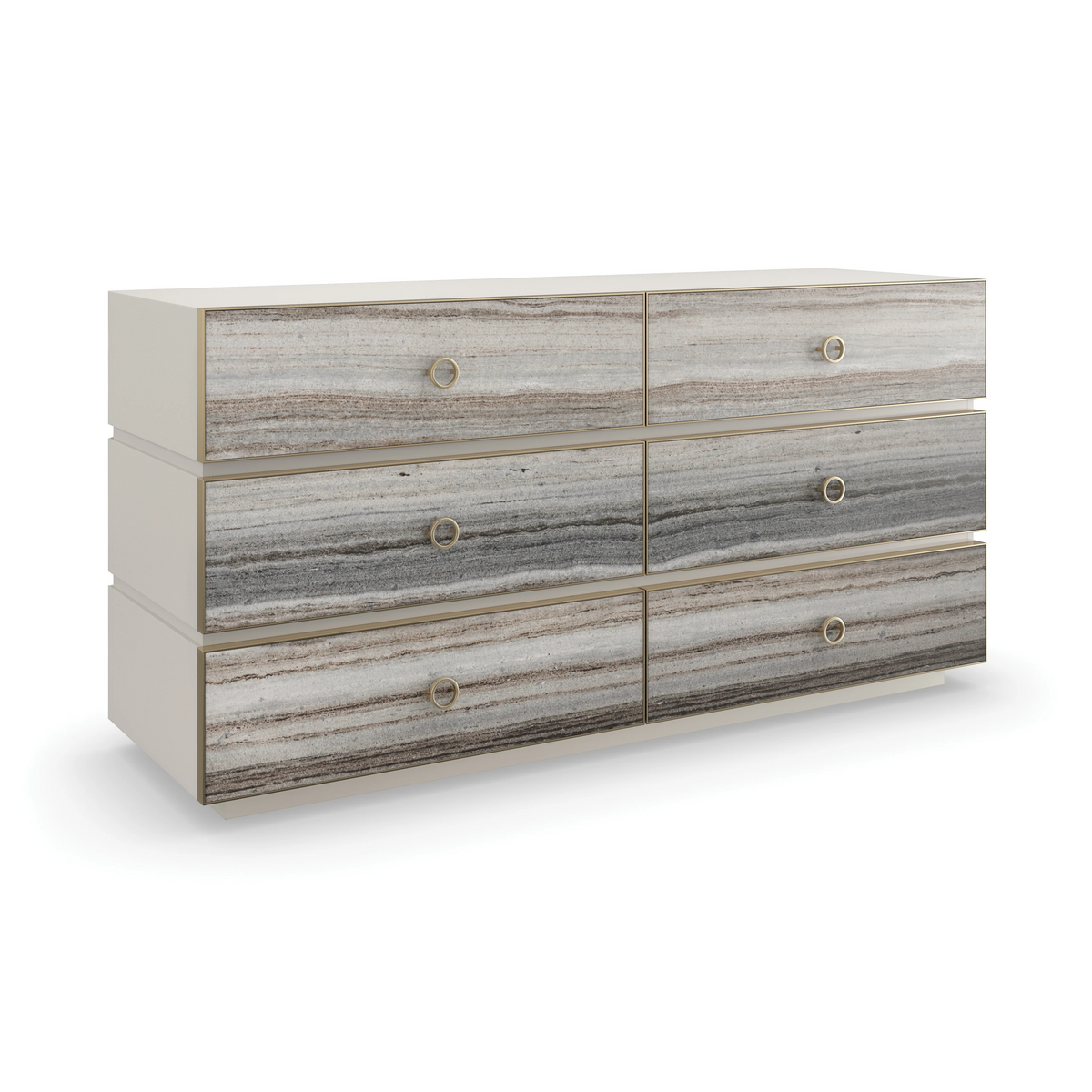 Bedrock Dresser Almond Milk 64" by Caracole - view 4