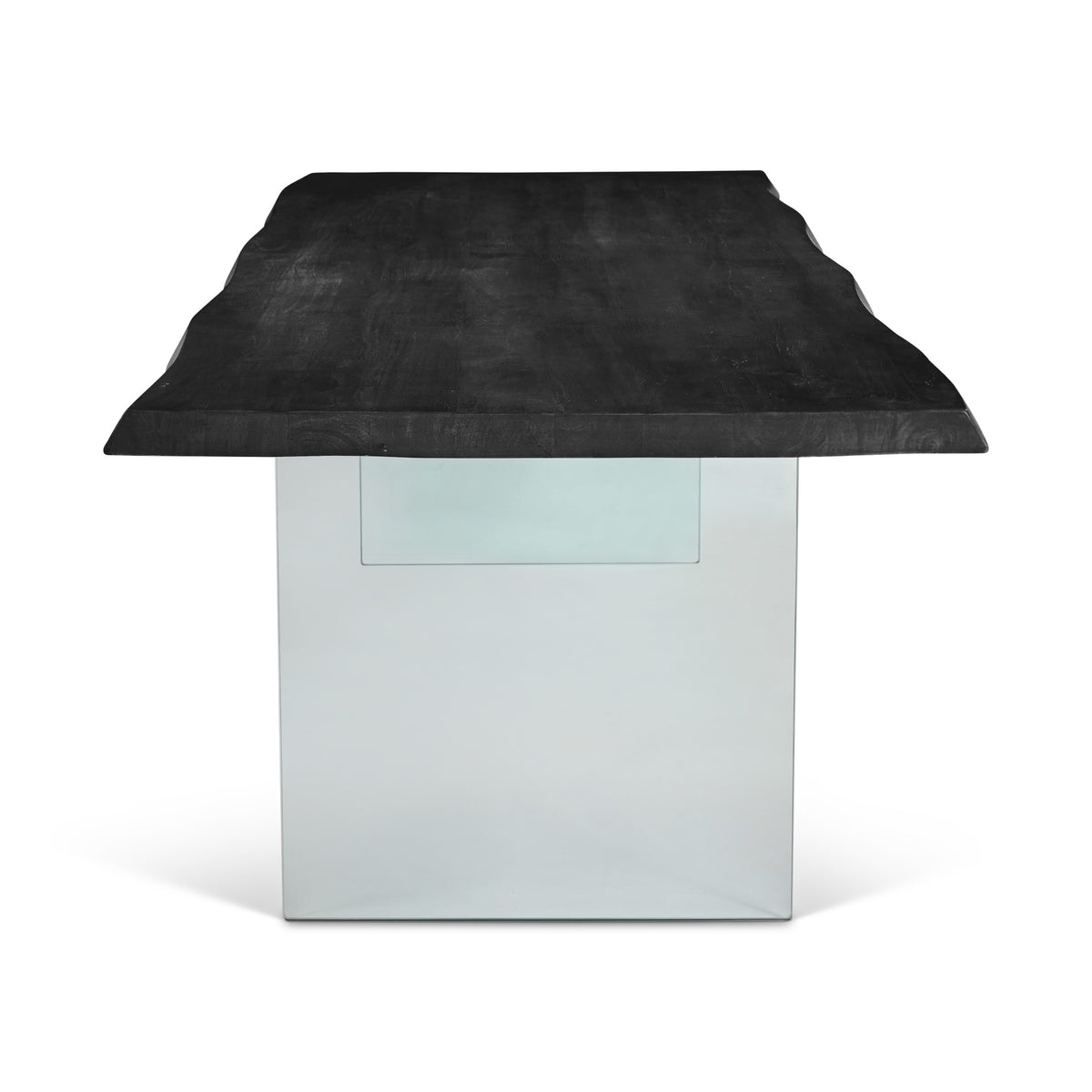 Brooks Dining Table Glass Base 40" x 116" Ebonized Top - Clear Glass Base by Urbia - detail 3