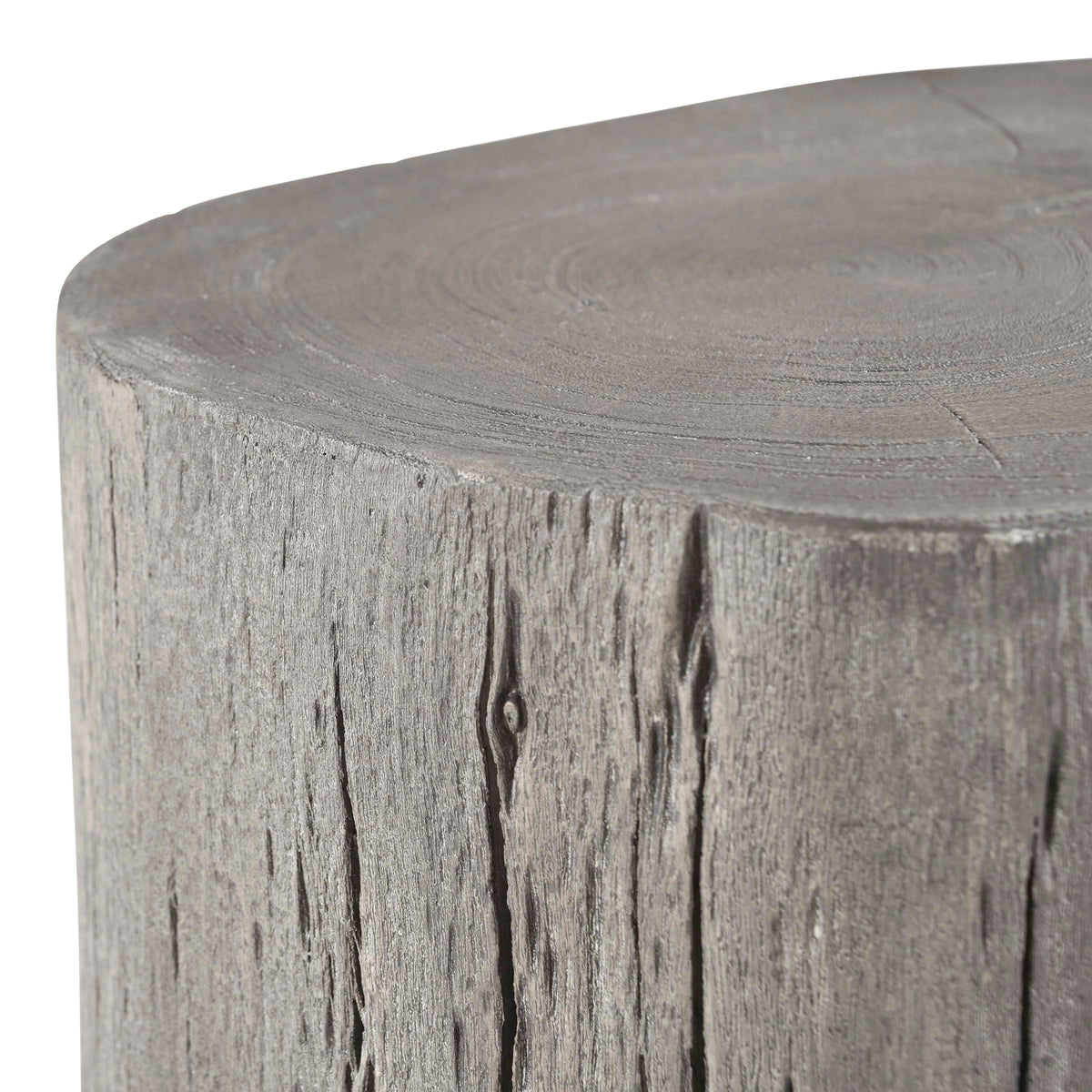 Brooks Solid Wood Stump - Sandblasted Grey by Urbia - detail 4