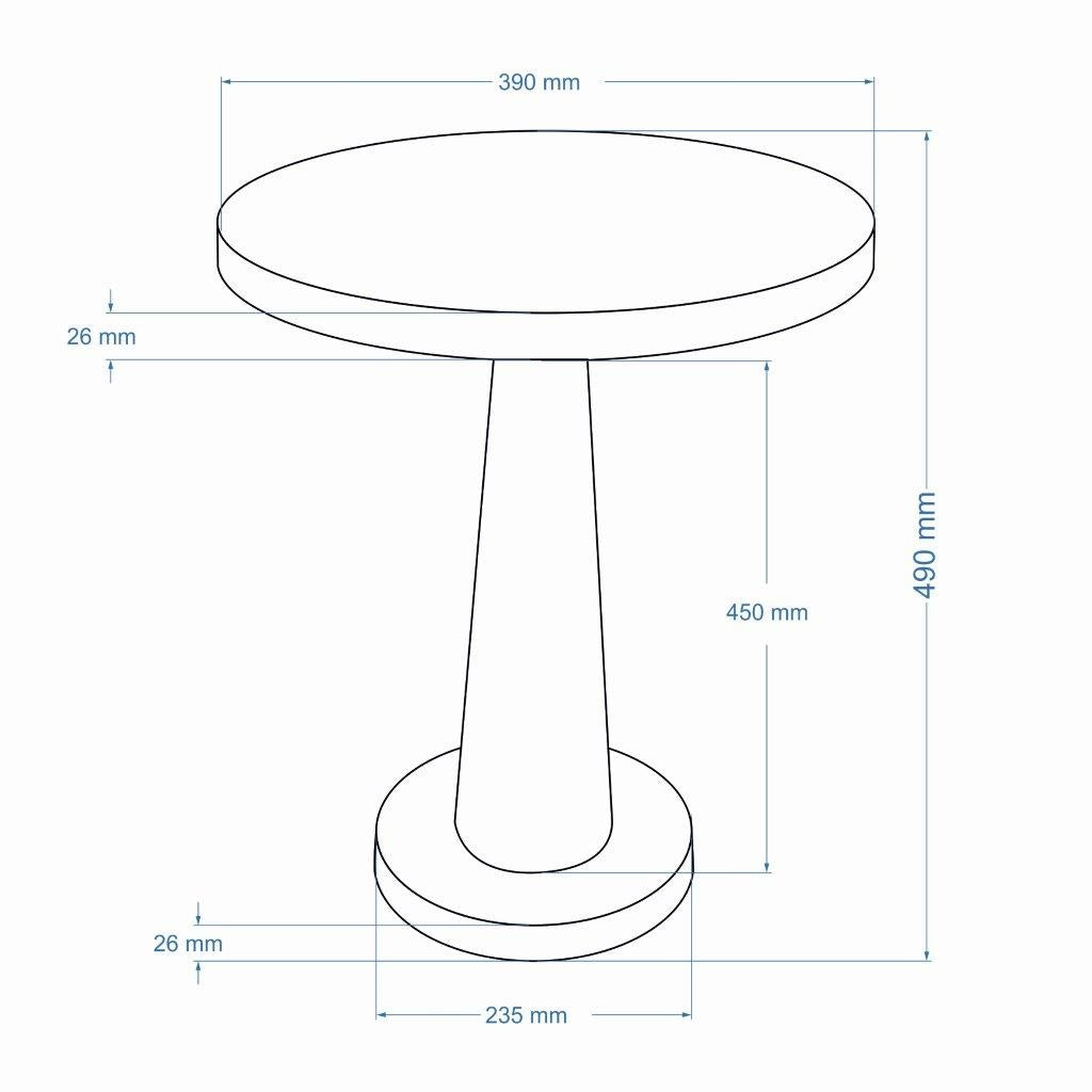 Elements Clark End Table - Antique Nickel by Urbia - detail 5
